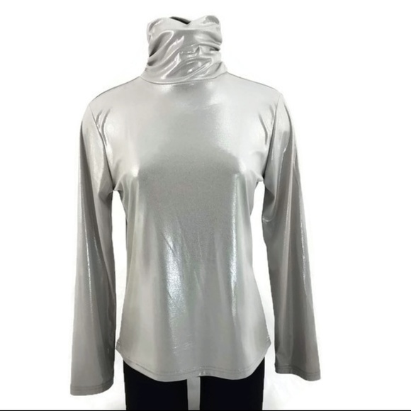 silver turtleneck